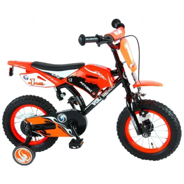 Børnecykel Motorcykel 12 tommer orange -