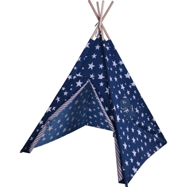 Tipi Legetelt 130x160 cm Blå -