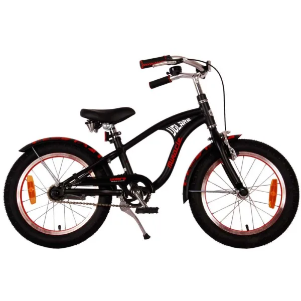 Miracle Cruiser Mat Sort Cykel 16 tommer -