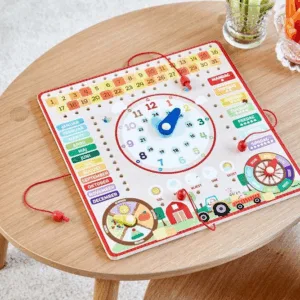 Læringstavle kalender og klokken -