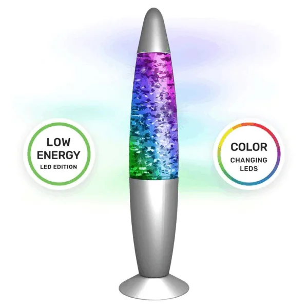 Glitter Lampe Multifarvet 34cm -