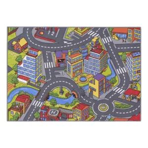 Gulvtæppe, Legetæppe City 95x133 cm -