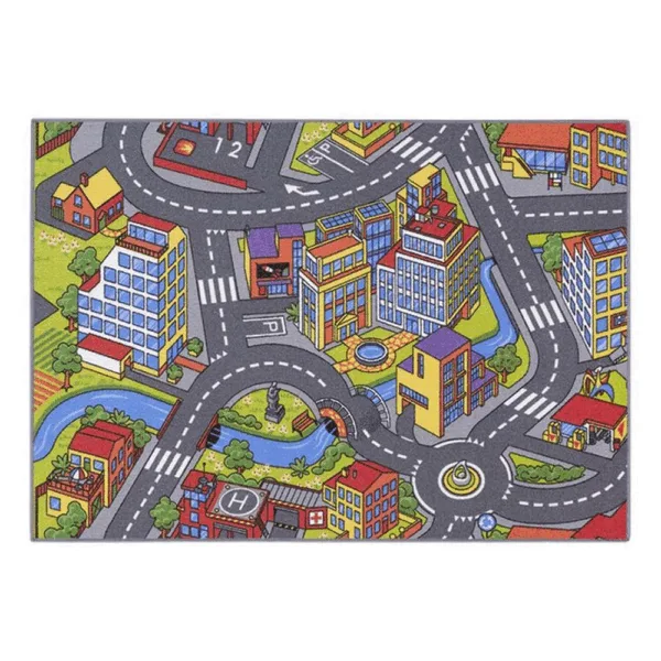 Gulvtæppe, Legetæppe City 95x133 cm -
