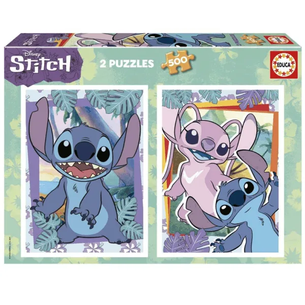 Disney Stitch Puslespil 2x500 Brikker - Educa
