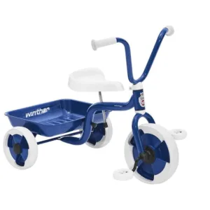 Trehjulet cykel m. vippelad blå/hvid - Winther