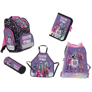 Monster High Skoletaske Sæt 5 Dele - Monster High