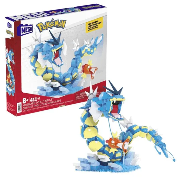 Mega Construx Magikarp Evolution Gyarado - Mega Bloks