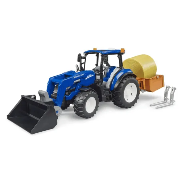 New Holland T5.120 med Frontlæsser - Bruder