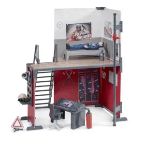 Bworld Brandstation med Brandmand - Bruder