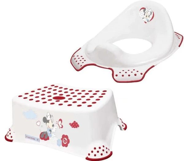 Minnie Mouse Toiletsæde og Fodskammel - Minnie Mouse