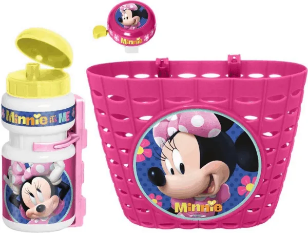 Minnie Drikkedunk, cykelkurv og ringeklo - Minnie Mouse