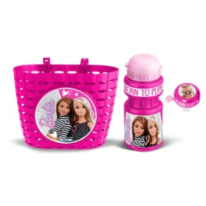 Barbie Cykelkurv Vandflaske og Ringeklok - Barbie