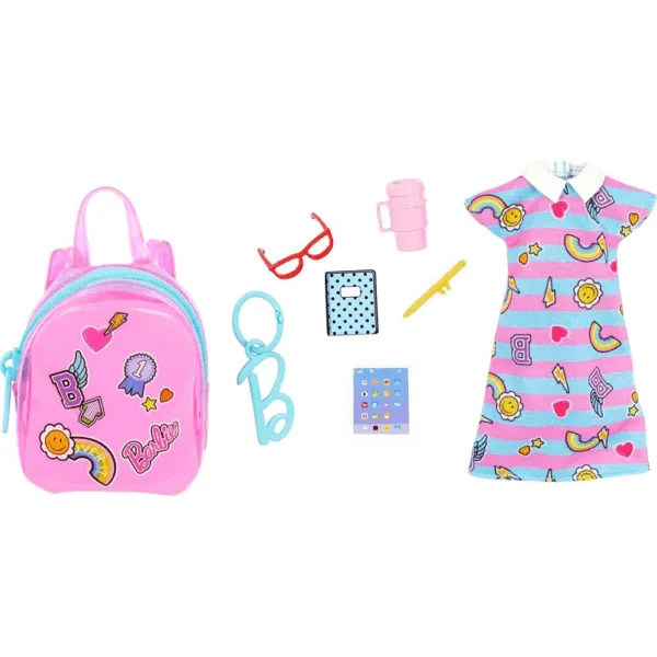 Barbie Deluxe taske med skoletøjsæt - Barbie