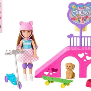 Barbie Chelsea Dukke & Skate Park Playse - Barbie