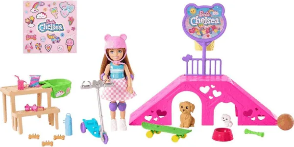 Barbie Chelsea Dukke & Skate Park Playse - Barbie