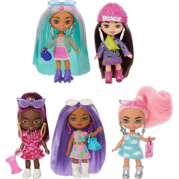 Barbie Extra Mini Dukker 5-pack - Barbie