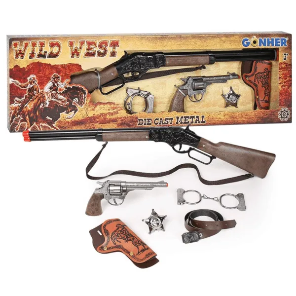 Wild West Revolver og Riffel Sæt - Gonher