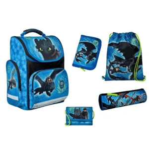 Dragons Skoletaske med 5 Dele - How to Train Your Dragon