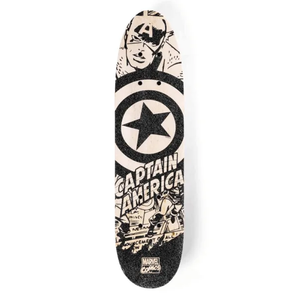 Captain America Skateboard i Træ - Marvel