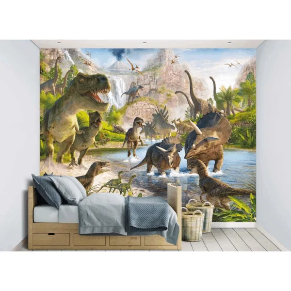 Dinosaur Tapet 243x305cm - Walltastic