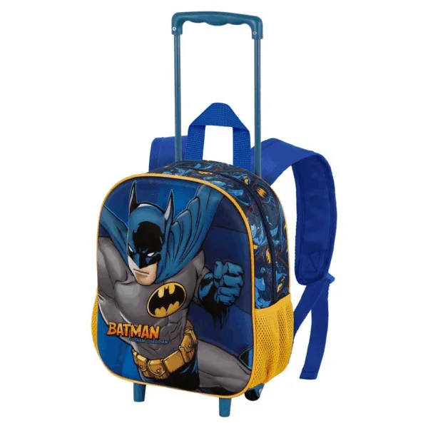 Batman Night 3D Rygsæk m/hjul, Mørk Blå - Batman