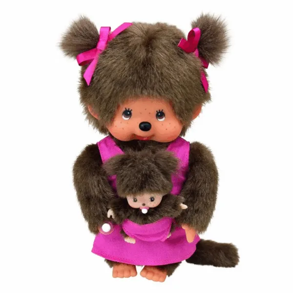 Monchhichi mor og barn, 20 cm - Monchhichi