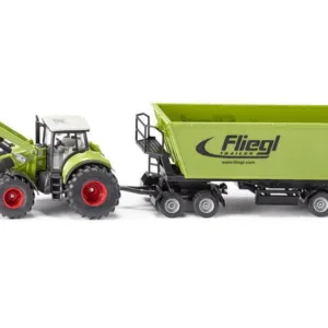 Traktor med frontlader og trailer - Siku