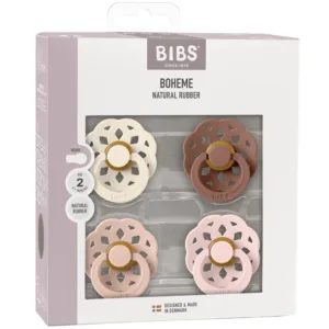 Bibs Sutter - Boheme str. 2 - rund - 4-pak - Blush Mix - Bibs