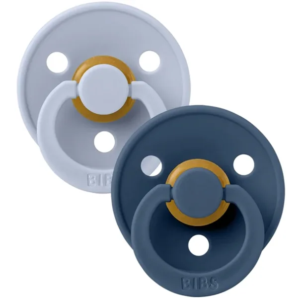Bibs Sutter Colour Runde 2-pak Dusty Blue/Steel Blue - Bibs