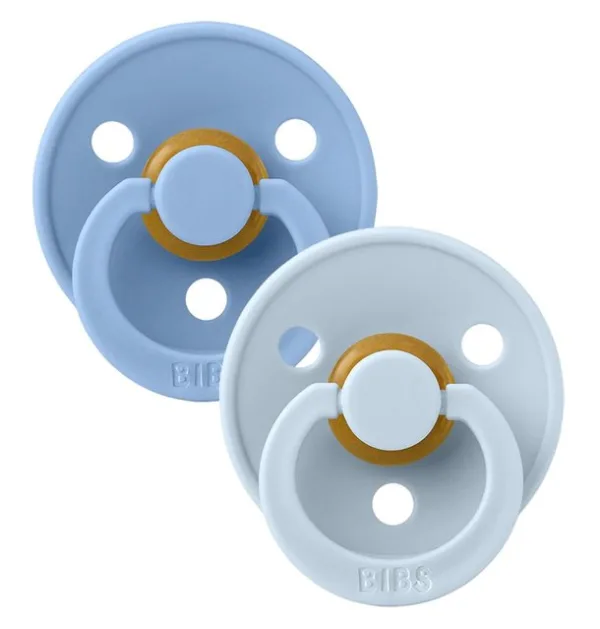 Bibs Sutter Colour Runde 2-pak Sky Blue & Baby Blue - Bibs