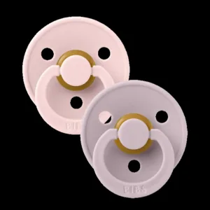 Bibs Sutter Colour runde 2-pak Blossom/Dusky Lilac - Bibs
