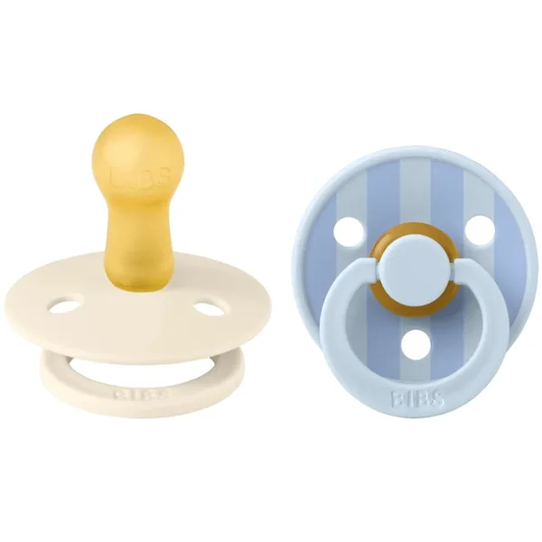 Bibs Sutter - Studio Colour str. 2 - rund - 2-pak - Baby Blue/Dusty Blue - Bibs