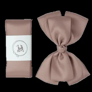 Bows By Stær dåbsbånd M. Sløjfe Double Bow Antique Rose Satin - Bow's by Stær