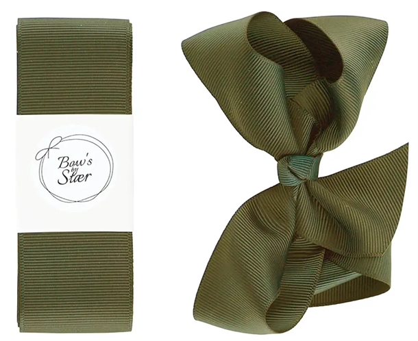 Bow's By Stær dåbsbånd med sløjfe Moss - Bow's by Stær