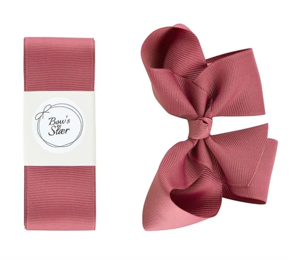 Bow's By Stær dåbsbånd med sløjfe Dusty Berry - Bow's by Stær
