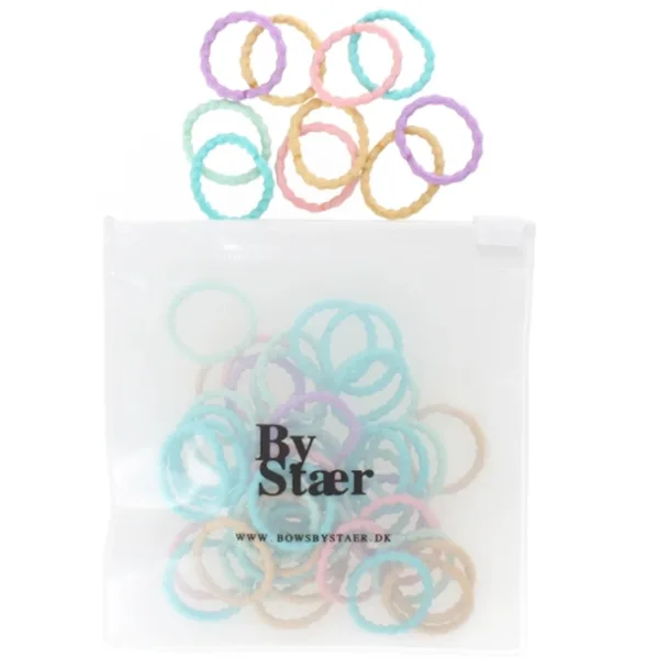 By Stær Mini Hårelastik - Mix 2 (50 stk.) - Bow's by Stær
