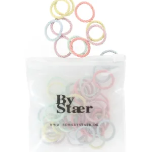 By Stær Mini Hårelastik - Mix 5 (50 stk.) - Bow's by Stær