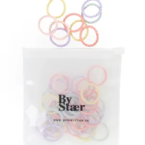 By Stær Mini Hårelastik - Mix 9 (50 stk.) - Bow's by Stær