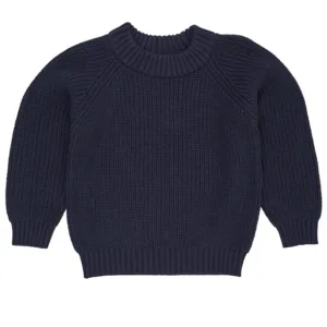 Copenhagen Colors bluse - Strik Classic Rib Blouse - Navy - Copenhagen Colors