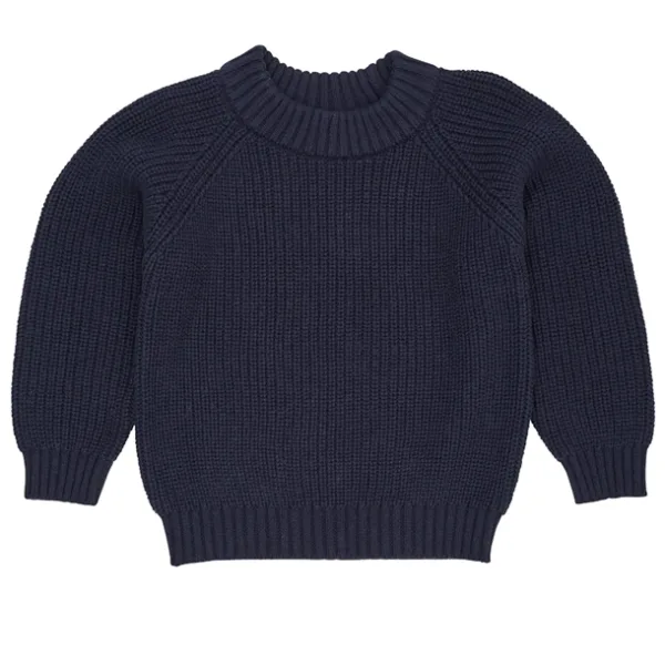 Copenhagen Colors bluse - Strik Classic Rib Blouse - Navy - Copenhagen Colors
