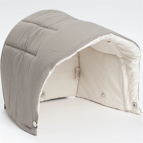 Copenhagen Colors kaleche til babylift - Dark Grey/Cream Solid Stripe - Copenhagen Colors