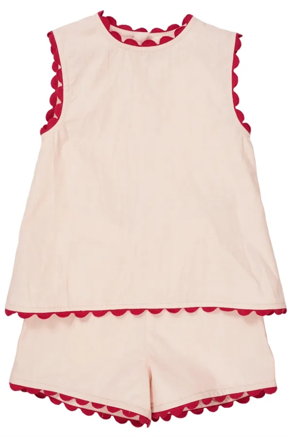 Copenhagen Colors sæt - bluse & shorts - Dusty Rose Comb. - Copenhagen Colors