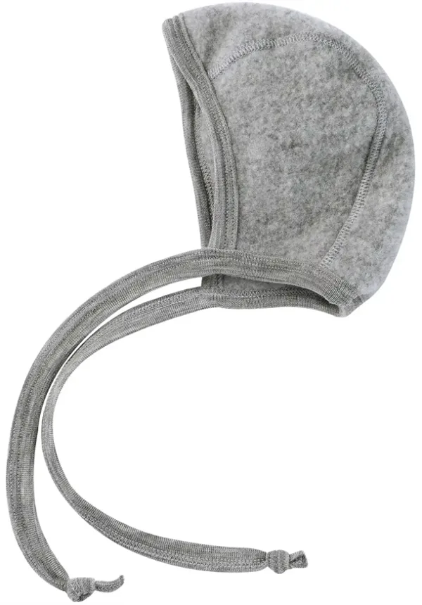 Engel Hue - Uld - Baby Bonnet Light Grey Melange - Engel