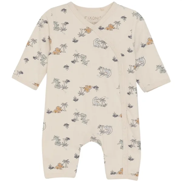 Fixoni heldragt til præmatur - Zen Blue Dino Print - Fixoni