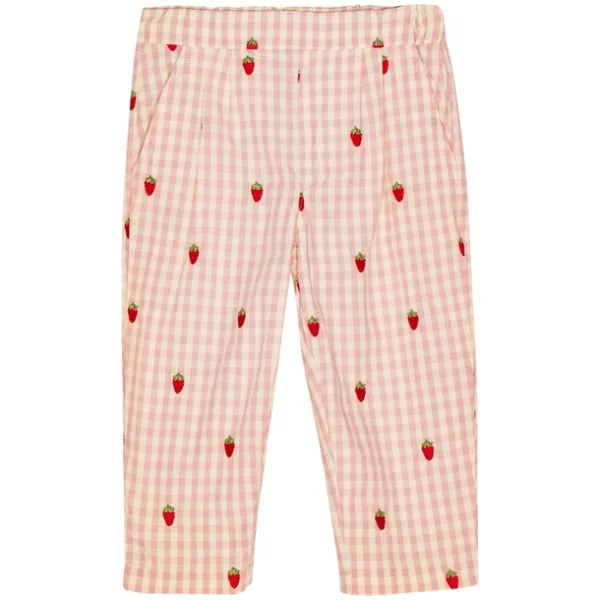 Flöss Bukser - Dolly - Pink Berry Gingham - Jordbær - Flöss