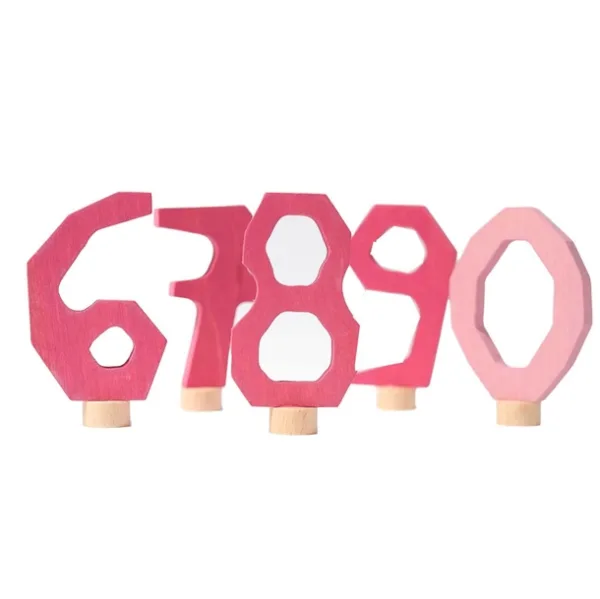 GRIMM'S Dekorative Numre Pink - 6-9 og 0 - GRIMM's