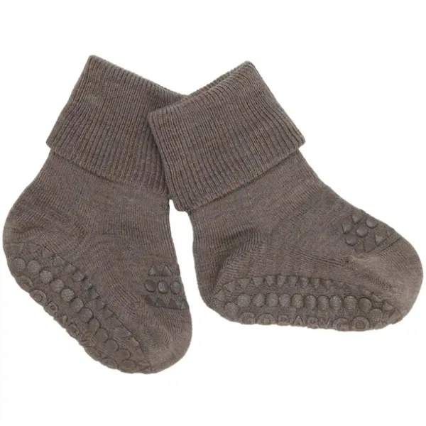 GoBabyGo Strømper - uld - Brown Melange - GoBabyGo