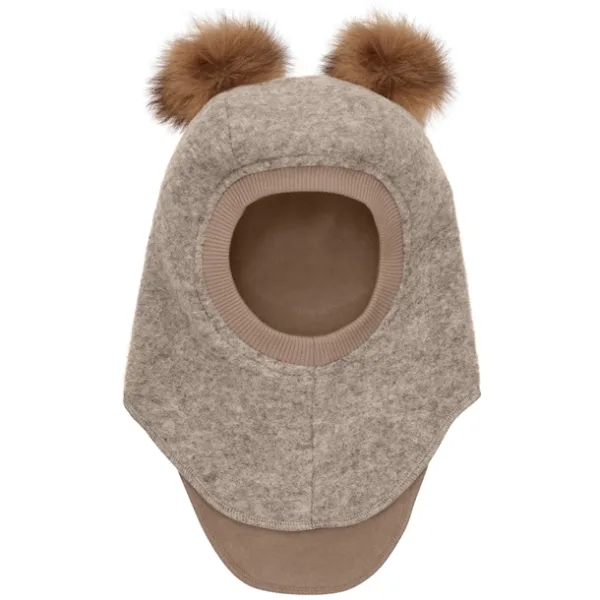 Huttelihut Elefanthue - Uld/bomuld - 2-lags - Alpaca kvaster - Camel Melange - Huttelihut