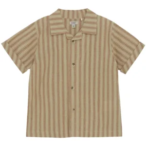 Huttelihut Skjorte - Kortærmet YD-Stripe - GOTS - Irish-Cream - Huttelihut