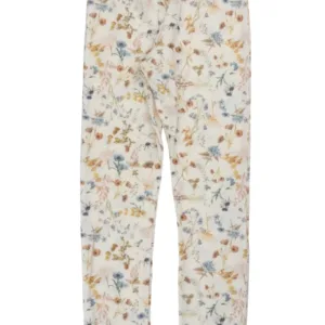 Joha Leggings - Uld - Blomsterprint Off White - Joha